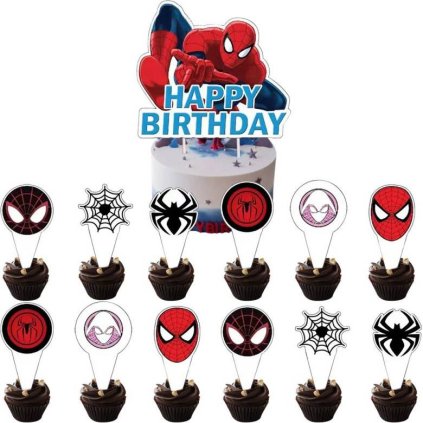 322915 zapich do dortu a muffinu spiderman cakesicq
