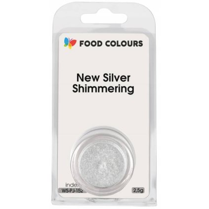 323470 jedla prachova perletova barva food colours new silver shimmering 2 5 g stribrna