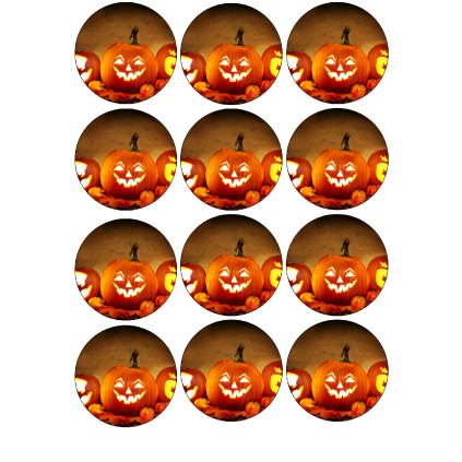 Jedlý papír Halloween cupcakes
