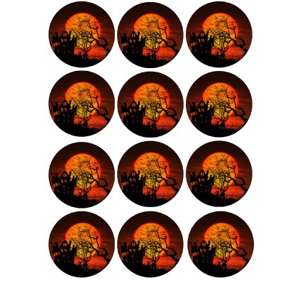 Jedlý papír Halloween cupcakes