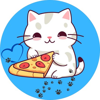 Jedlý papír kočička a pizza