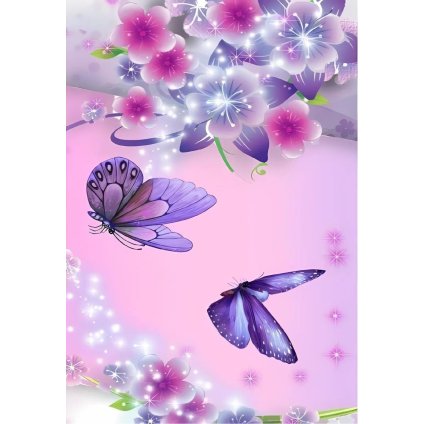 Jedlý papír Motýlci na hranatý dort