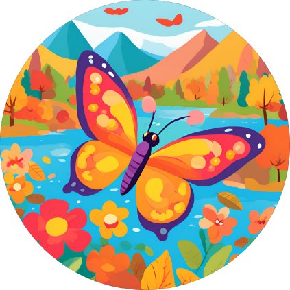 Jedlý papír motýl kreslený