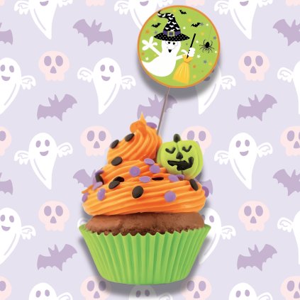 Sada dekoračních zápichů Halloween - barevné 10 ks