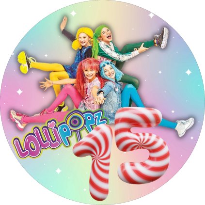 Jedlý papír Lollipopz s číslovkou