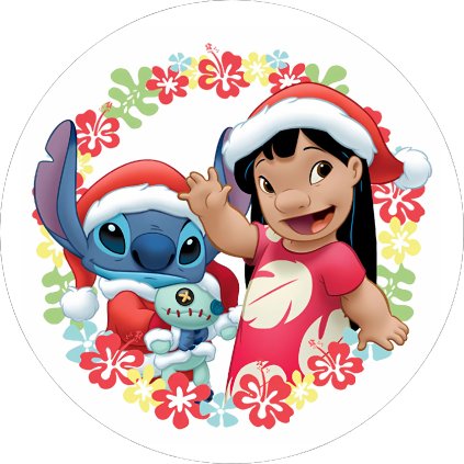 Jedlý papír Lilo & Stitch zima - vánoce