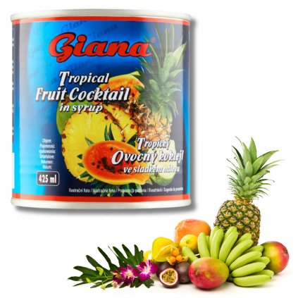 Tropické ovoce - kompot, koktejlový mix 425g