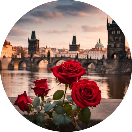 Jedlý papír Praha - růže