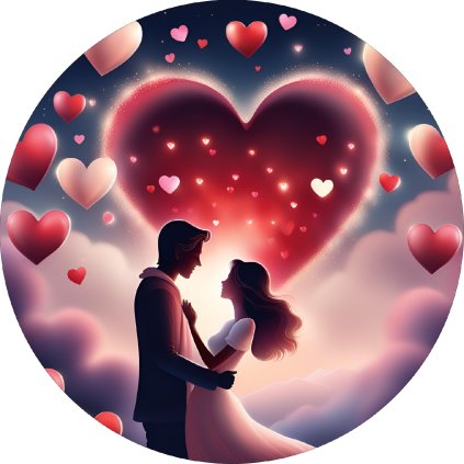 Jedlý papír noční rande - srdce - Valentýn