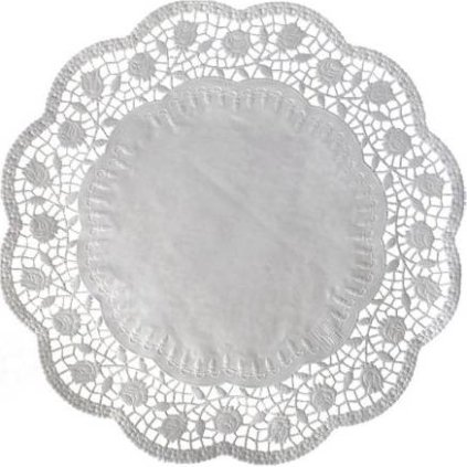 342206 dekorativni krajka kulata bila 18cm 100 ks wimex