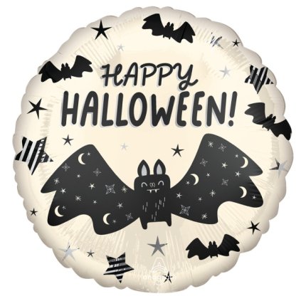 0026598 foliovy balonek satin netopyri happy halloween 43 cm 600