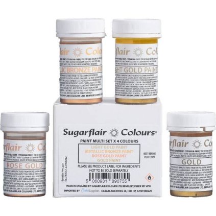 341492 sada metalickych barev 4x20g sugarflair
