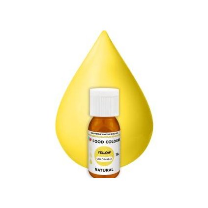 340805 food colours prirodni tekuta barva do cokolady yellow 18 ml