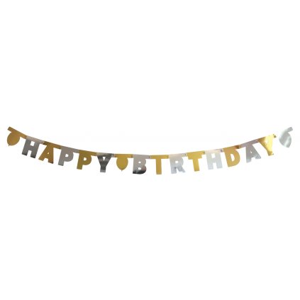 narozeninovy retez s napisem happy birthday zlatostribrny 20210908143654277101030