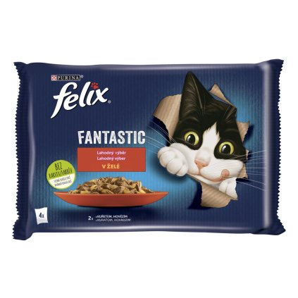 felix Fantastic Kapsy pro kočky hovězí / kuře 4 x 85 g