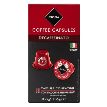 RIOBA Espresso Decaffeinato káva 52 g kapsle