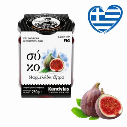 Řecký Kandylas džem fíkový extra 230g