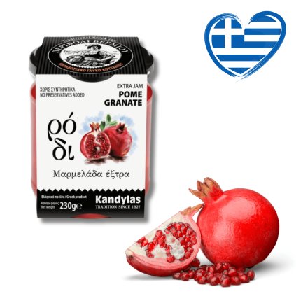 Řecký Kandylas džem granátové jablko extra 230g