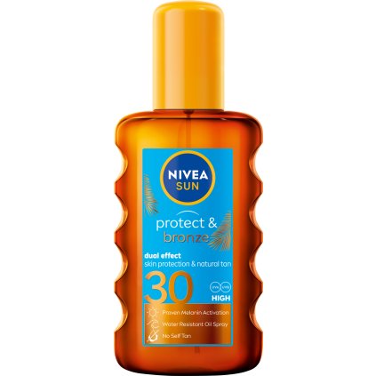 NIVEA Sun Protect&Bronze Olej na opalování OF30 200 ml