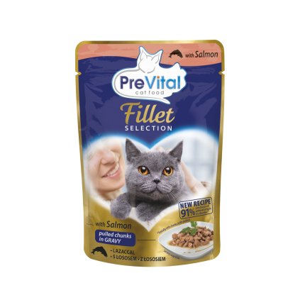 PreVital Kapsičky pro kočky losos 85 g