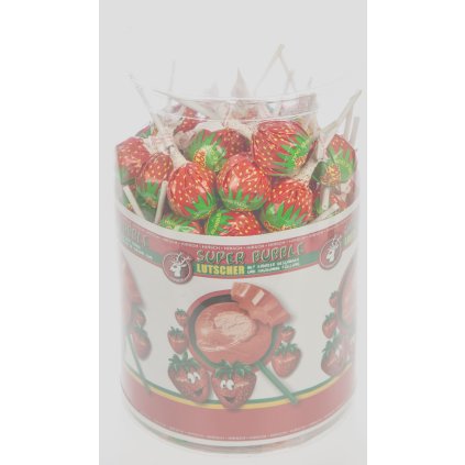 Super bubble lízátka jahodová 17 g