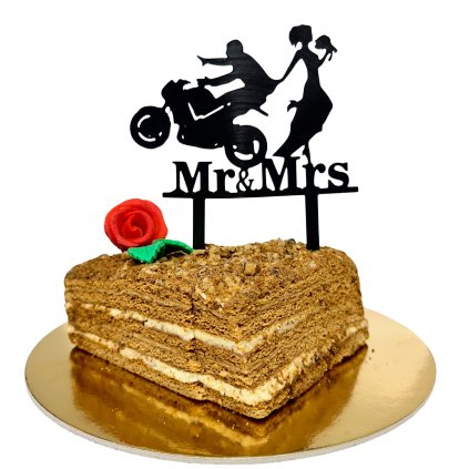 Dortová dekorace MR & MRS s motorkou