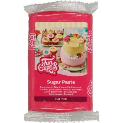 172190 potahovaci hmota tmave ruzova 250g funcakes