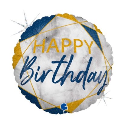 0030812 foliovy balonek mramorovy happy birthday modry 45 cm 600
