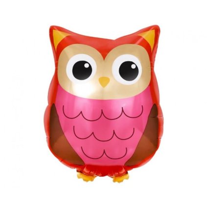 0029378 foliovy balonek ruzova sovicka 40 x 35 cm 600