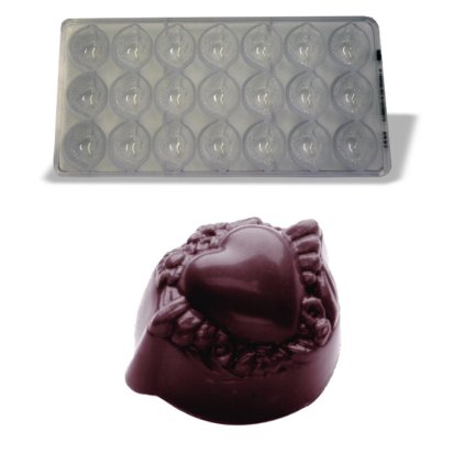 15875 forma na pralinky okridlene srdce 14g 3x7 tvaru forma