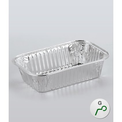 7436 miska alu hranata typ g 900ml 185x120 v 51mm 100 ks bal