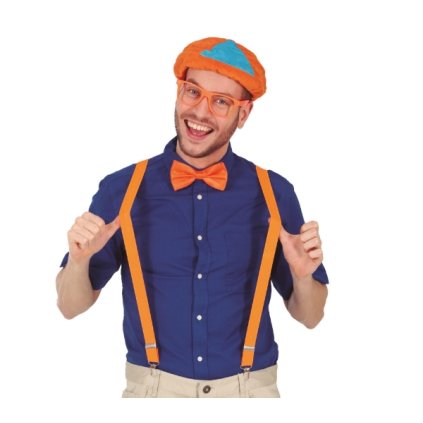 0032657 oranzovy zabavni set bryle ksandy motylek a cepice 600