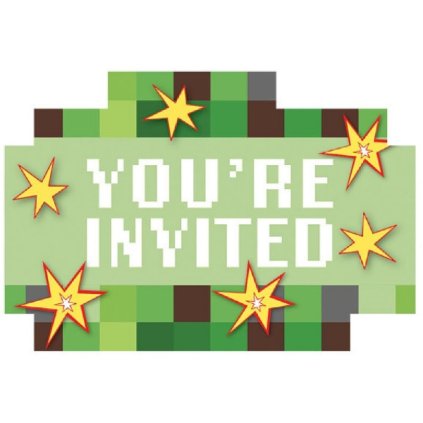 0022889 party pozvanky minecraft 8 ks 600
