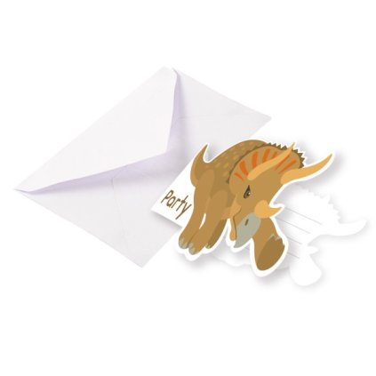 0017143 party pozvanky happy dino 8 ks 600