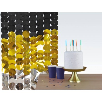 0029786 party zaves cerne stribrne a zlate kruhy 80 x 170 cm 600