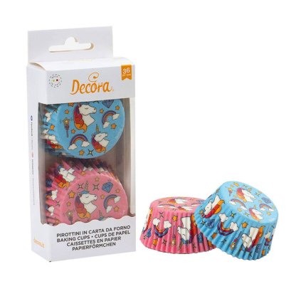 187787 kosicky na muffiny 36ks jednorozec modro ruzove decora