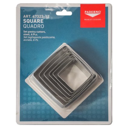 12062 vykrajovatka sada 6ks ctverec tvar 3 7 6 5cm v 3cm