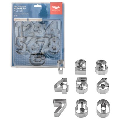 11915 vykrajovatka sada 9ks cislice tvar 6 5cm v 2 5cm