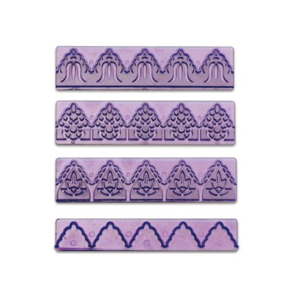 12908 vykrajovatko a 3 vytlacovace na marcipan krajky 14x3 5cm