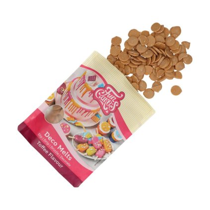 180401 snadno rozpustna poleva v peckach 250g toffee funcakes