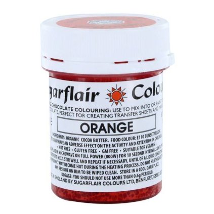 126599 barva do cokolady orange 35g sugarflair