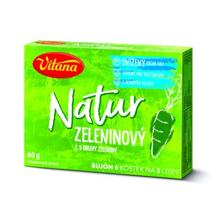 370142 vitana natur bujon zeleninovy 6 kostek 60 g