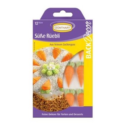 97298 1 cukrova dekorace na dort mrkvicky 12ks gunthart