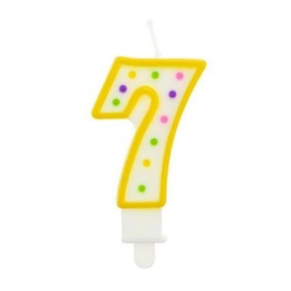 151043 godan svicka cislice 7 barevna 7 5 cm 1 ks