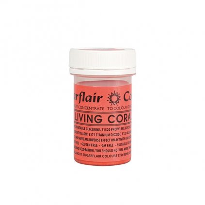 107258 1 gelova barva sugarflair 25 g living coral