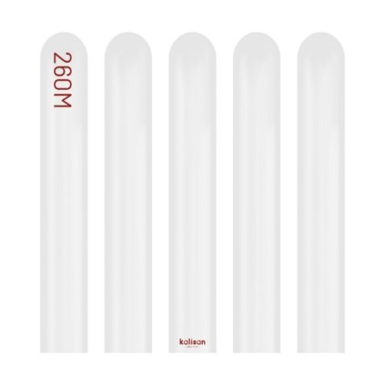 0033444 modelovaci balonky perletove bile opaque satin snow white 260m 100 ks 600