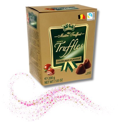 Zlaté Truffle Čokoládové lanýže Oříškové 200g z Belgie