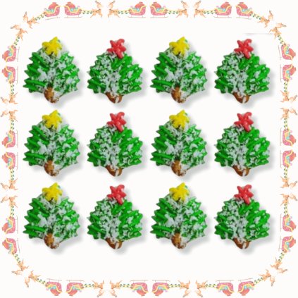 Vánoční dekorace, cukrová stromečci