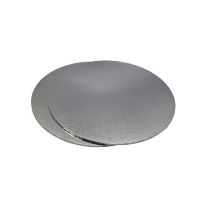275487 2 cake star podlozka pod dort mdf tenka stribrna kruh 30 cm 12 1 ks