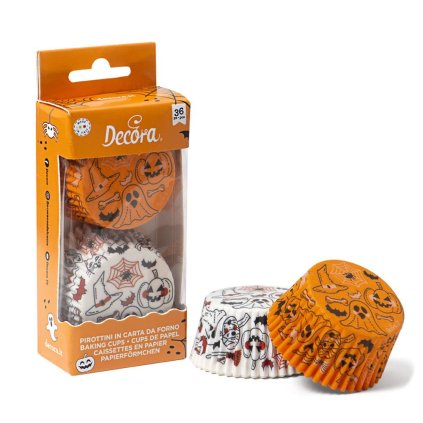 117668 1 kosicek na muffiny halloween dyne a duchove 36ks 5x3cm decora
